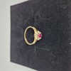Ring, 18K guld, med facetterade stenar