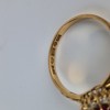 Ring, 18K guld, med facetterade stenar