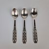 Kaffeskedar, silver, 3 st