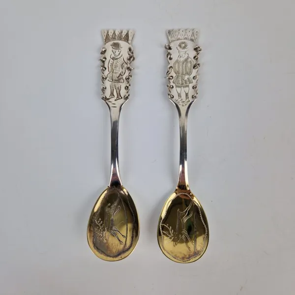 Kaffeskedar, silver, 2 st