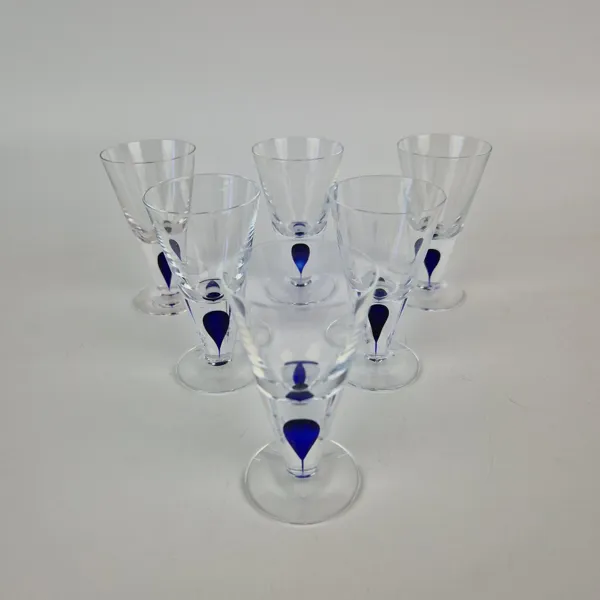 Snapsglas, Orrefors "Intermezzo", 6 st
