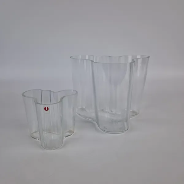 Vaser, glas, "Savoy", Alvar Aalto, Iittala, 2 st