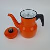 Kockums emalj, kaffekanna (perkolator-prototyp) och kastrull