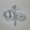 Kockums emalj, kaffekanna (perkolator-prototyp) och kastrull