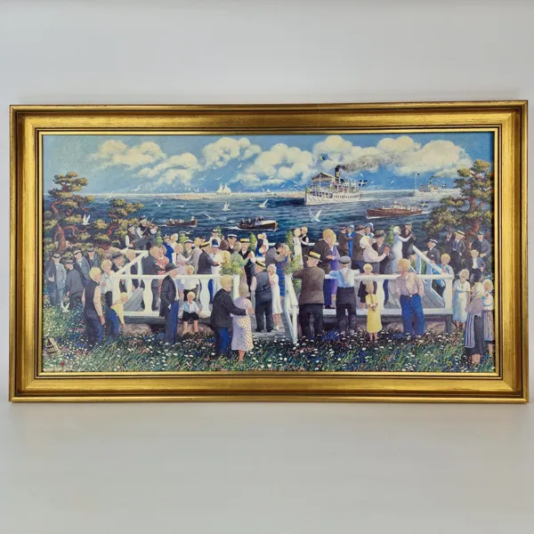 Bert Håge Häverö, "Dansen går", oljetryck