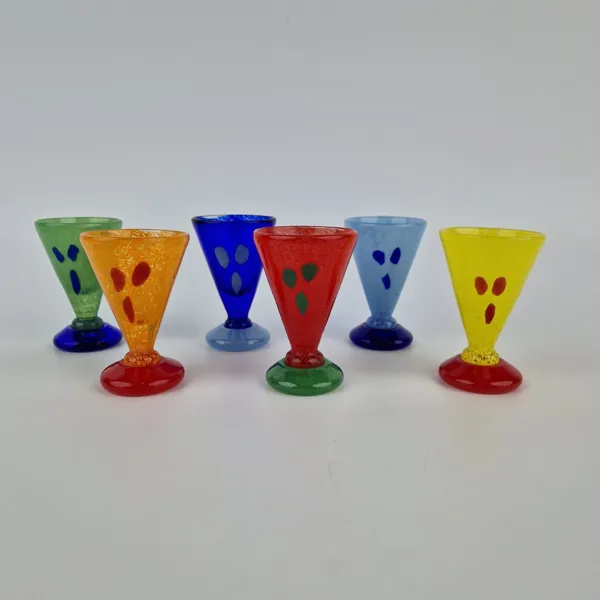 Handblåsta glas, 6 st