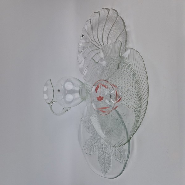 Glasföremål, diverse, 5 delar
