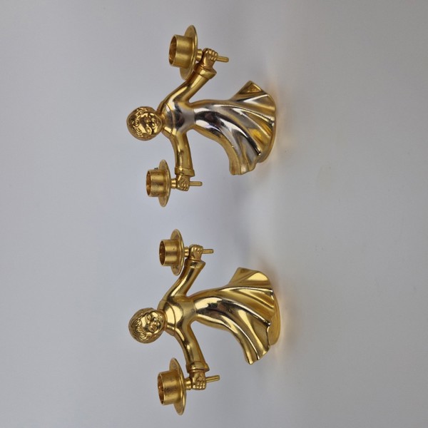 Ljusstakar, ett par, mässing