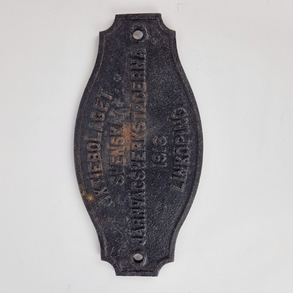 Tillverkningsskylt, tågvagn