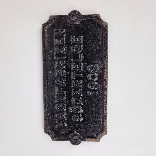 Tillverkningsskylt, tågvagn