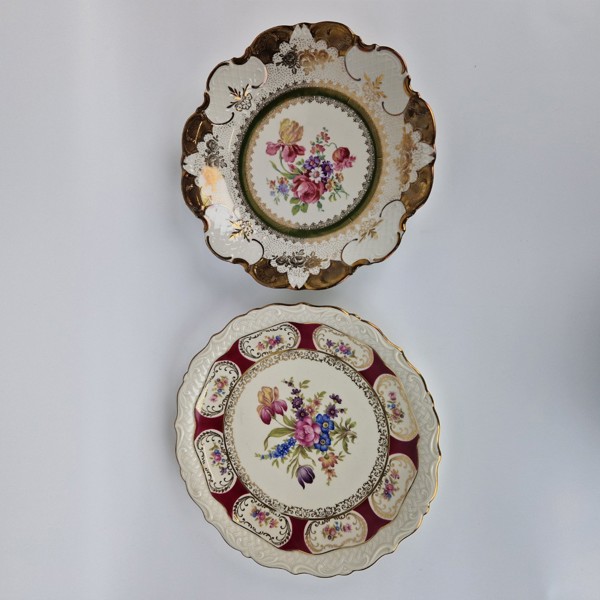 Serveringsfat, porslin, 2 st